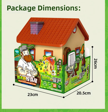 Plants vs Zombies Dave's Surprise House Toy Set – Collectible Figures with Interactive Play Features for Kids Gift