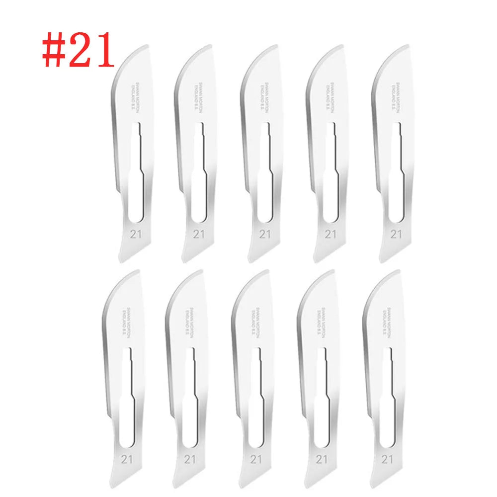Carbon Steel Surgical Scalpel Set – Blades & Handle for DIY Cutting, PCB Repair, and Animal Surgery