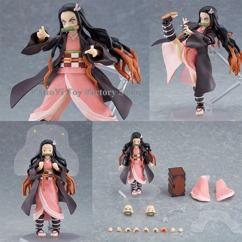 Figma Demon Slayer Action Figures – Rengoku, Tanjirou, Nezuko & Zenitsu Kimetsu no Yaiba Toys