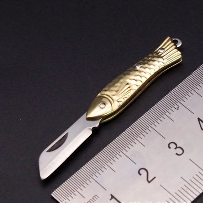 Stainless Steel Folding Knife Keychain - Multifunctional Portable Paring, Unboxing & Utility Tool