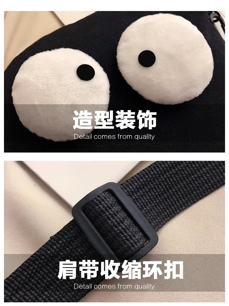 Personalized Canvas Small Shoulder Bag – Trendy Korean Style Crossbody Bag for Young Women Students