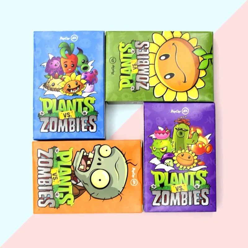 Plants vs Zombies Kawaii Cartoon Playing Cards – Cute Anime Patterned Card Game Merchandise Gift
