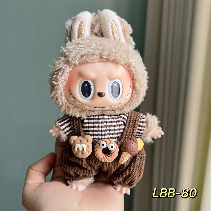 15-17CM Labubu Doll Clothes – Mini Plush Cotton Outfits for I, II, III Dolls, Party & Gift Accessories