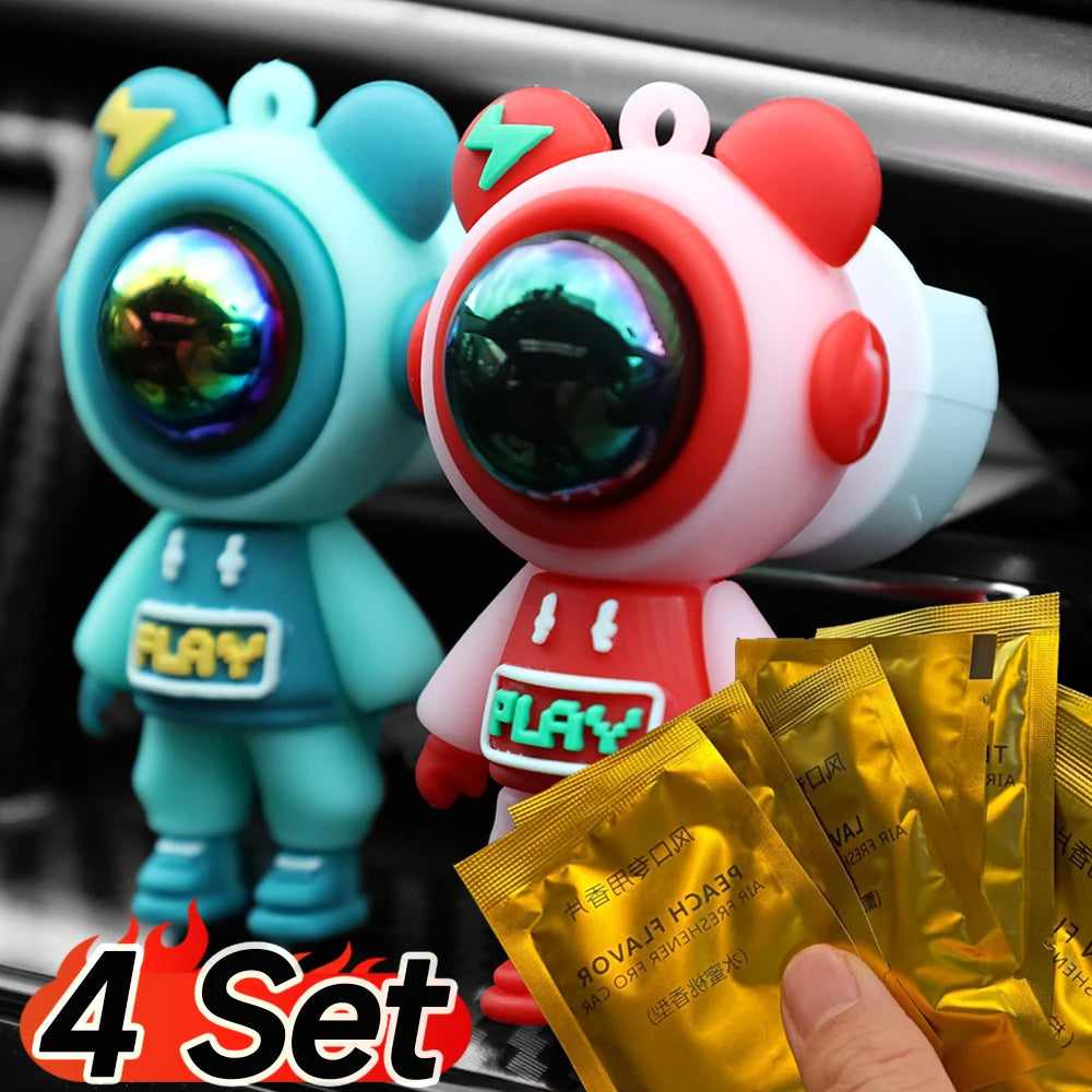 Cartoon Astronaut Car Air Outlet Perfume Clip – Aromatherapy Air Freshener for Car Interior
