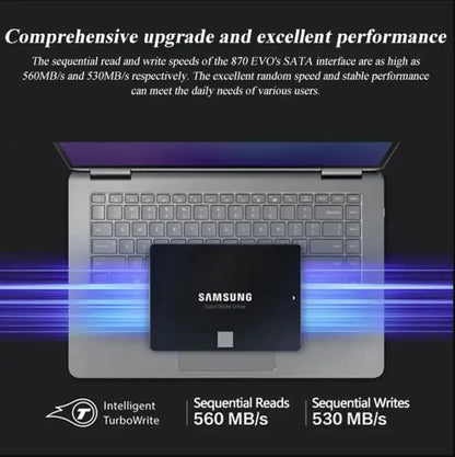 SAMSUNG 870 EVO SSD – Internal Solid State Drive SATA3 2.5" for Laptop & Desktop (1TB, 2TB, 250GB, 500GB, MLC)