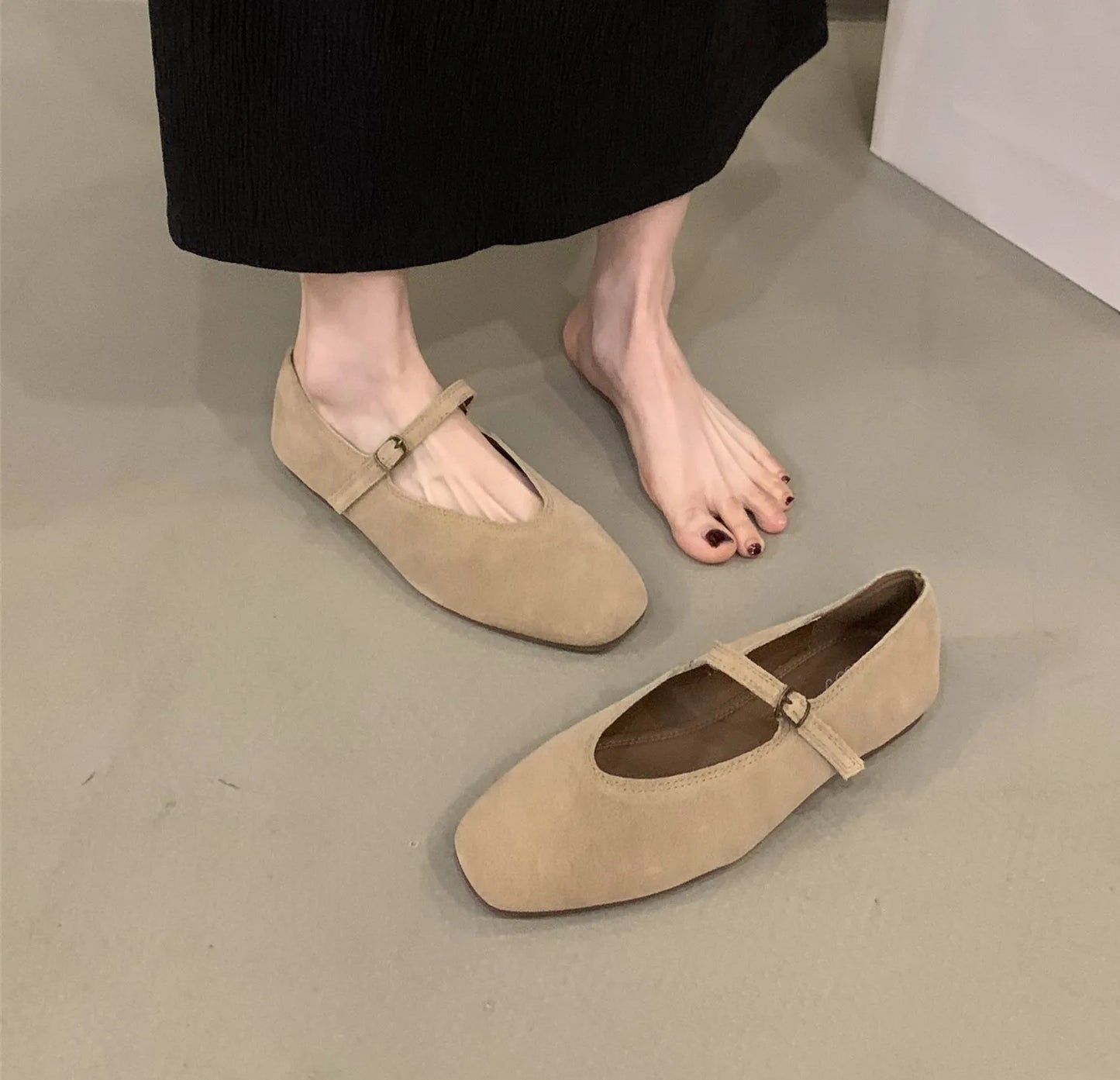 Bailamos 2024 Women's Flats – Round Toe, Slip-On Casual Ballet Shoes, Soft Leather Elegant Dress Shoes