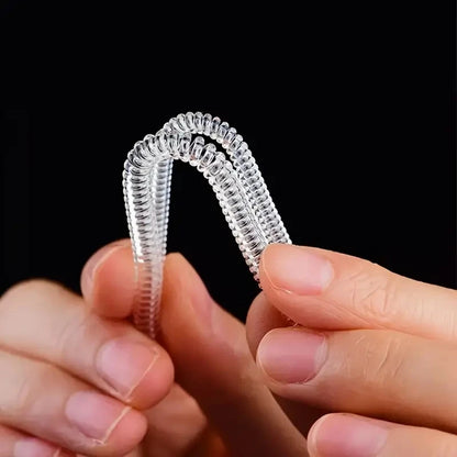 Invisible Ring Size Reducer Tool Set | Spiral Spring Based Rings Adjuster | Transparent Tightener | Resizing Guard for Jewelry - 4pcs/Set
