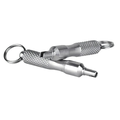 Universal Stainless Steel Tire Valve Core Remover Tool – Anti-Rust Screwdriver with Key Ring & Valve Wrench