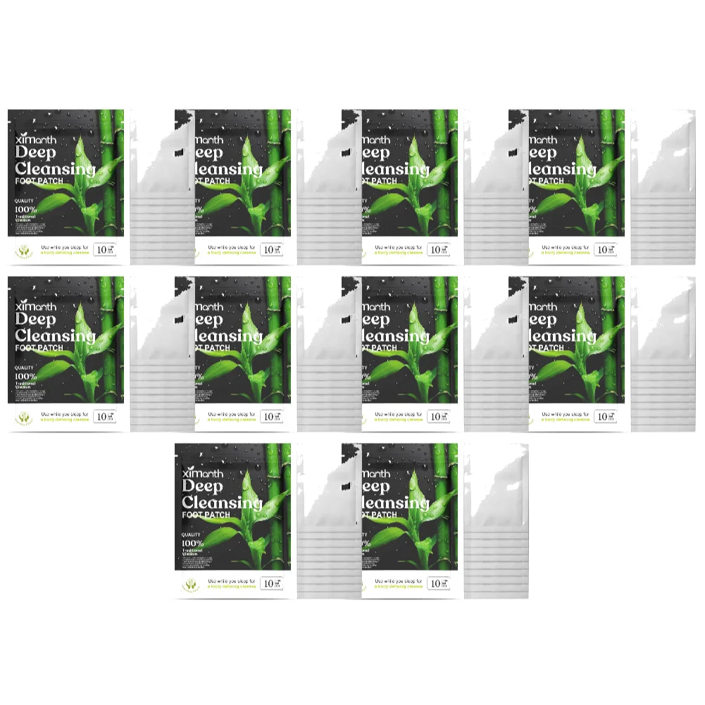 10PCS Herbal Detox Foot Patches – Deep Sleep & Stress Relief | Natural Foot Care Stickers for Body Detox & Relaxation