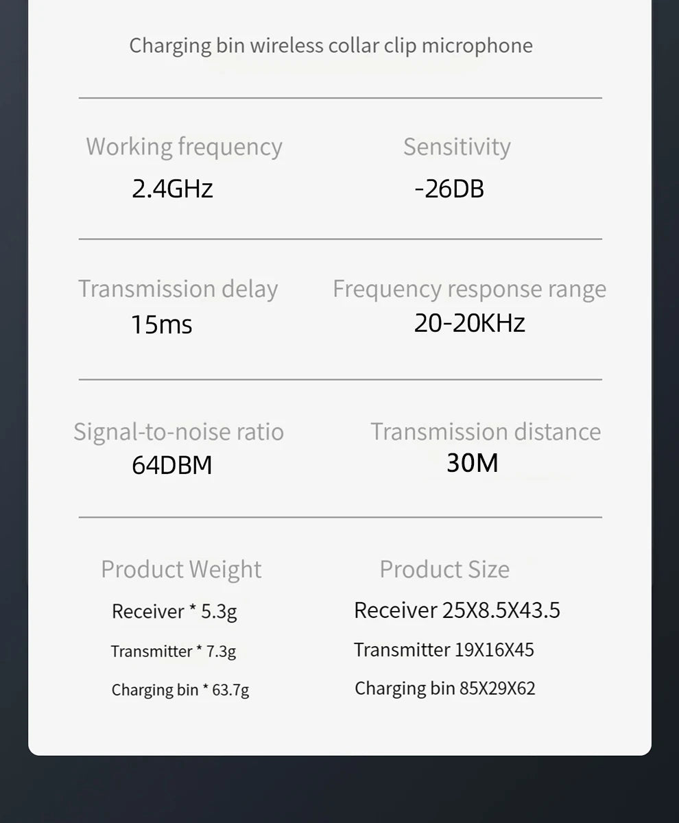 Xiaomi Wireless Lavalier Microphone – Portable Noise-Cancelling Mini Mic for Vlog, Interview, Live Streaming, Audio & Video Recording