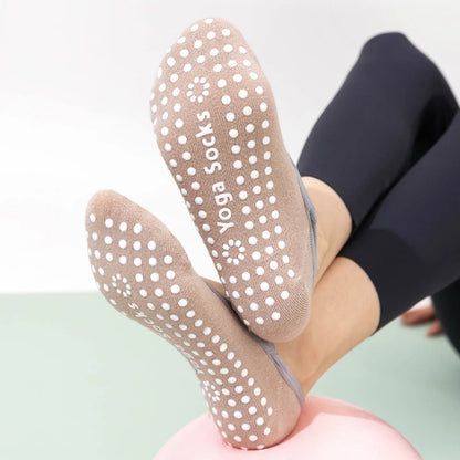 Women’s Anti-Slip Yoga Socks 1–3 Pairs – Silicone Grip Ballet Pilates Backless Breathable Sport Socks for Fitness & Dance