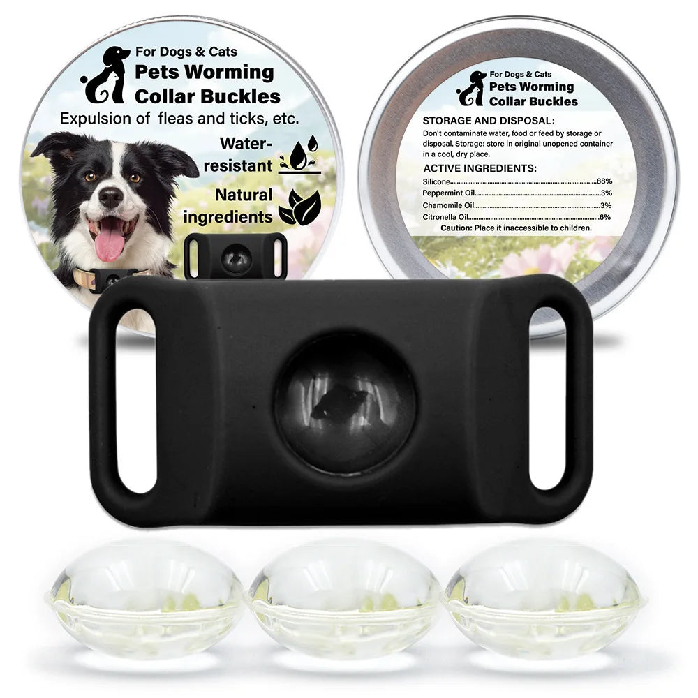 Natural Flea & Tick Repellent Pet Pendant Collar – One Size Fits All Anti-Flea Green Accessory for Dogs & Cats