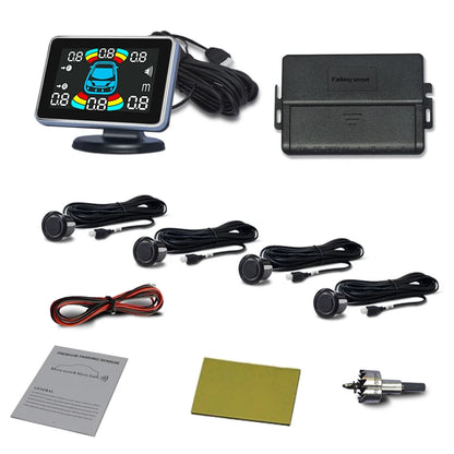 8-Channel Car Parking Sensor – Parktronic Reverse Backup Radar, Rear Auto Detector with Buzzer Assistance Kit