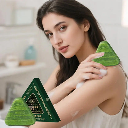 Usman Grass Herbal Shampoo Soap - Cypress Leaf & Polygonatum Extract for Oil Control and Scalp Care