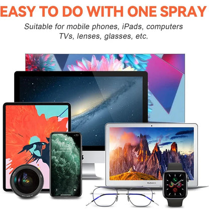 2-in-1 Microfiber Screen Cleaning Kit – Empty Spray Bottle and Cleaning Cloth for Phones, Tablets, Laptops, and Computers