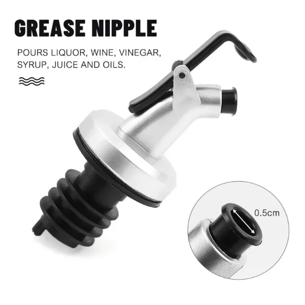 Leak-Proof Oil Bottle Pourer - Food Grade Stopper Spout Dispenser for Oil, Wine, Liquor & Sauce Bottles