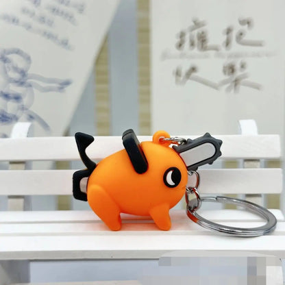 Chainsaw Man Cartoon Keychain - Cute Backpack Charm, Car Ornament & Gift