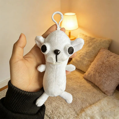 Realistic Chihuahua Plush Keychain - Cute Stuffed Puppy Pendant for Bags, Keys, and Room Decor