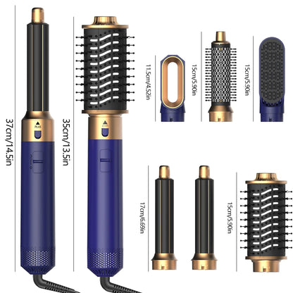 6-in-1 Hair Dryer Brush – Detachable Airflow Comb Curler with Heat Control for Straightening & Smooth Hair Styling
