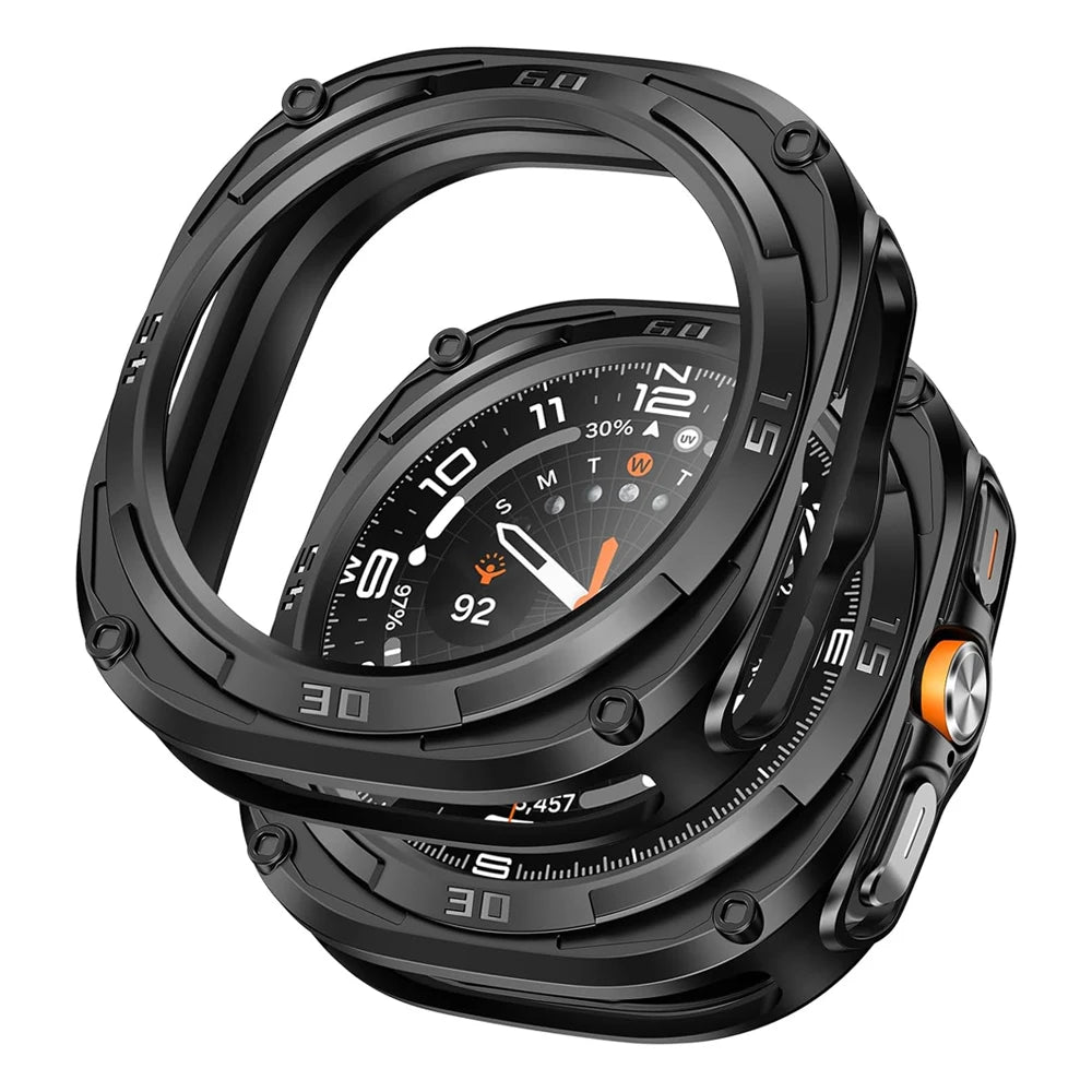 Samsung Galaxy Watch Ultra 47mm Screen Protector - Hard PC Frame Protective Bumper Case & Cover Accessories