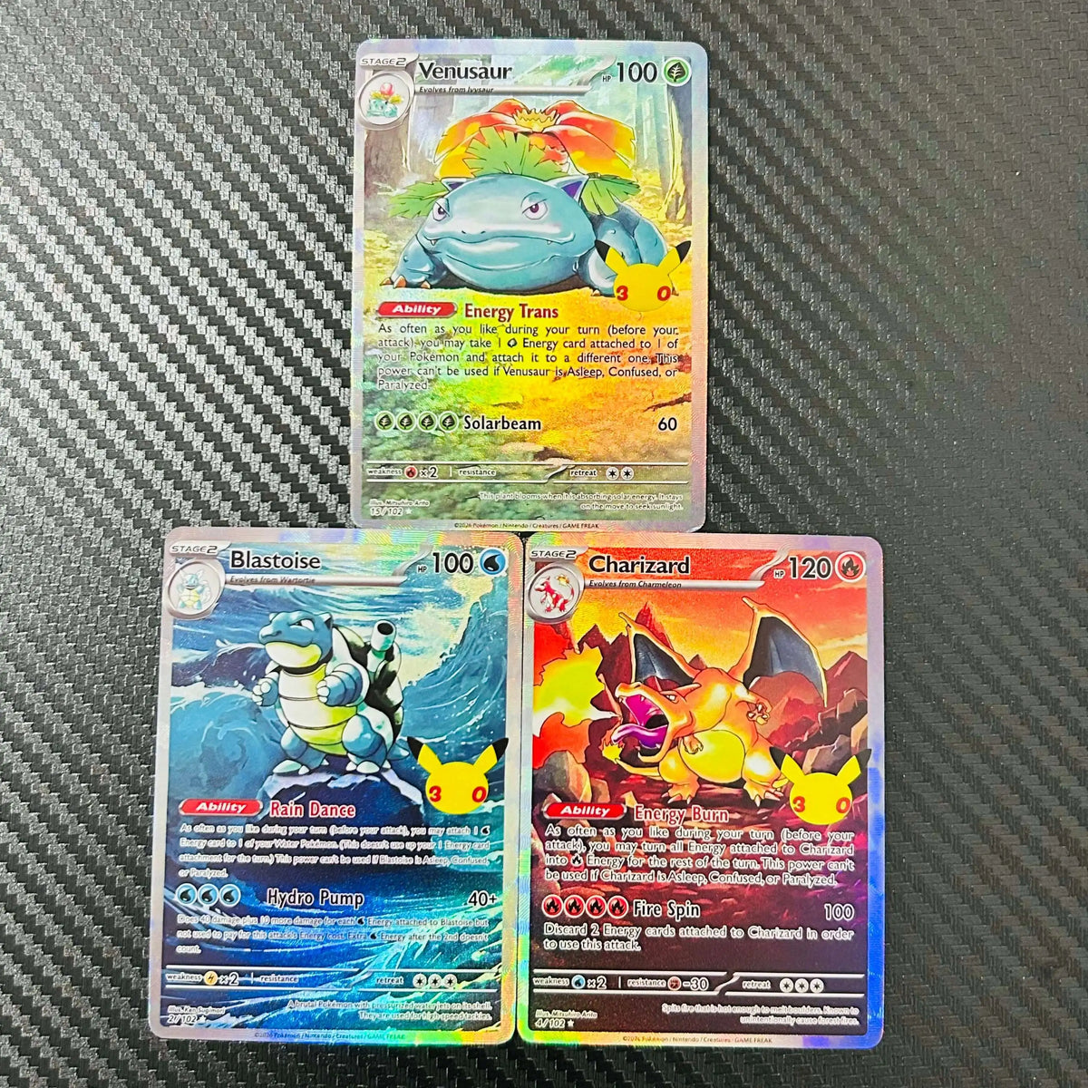 Blastoise 2/102 Foil Texture Collectible Card - English Edition Premium Anime Trading Card for Collectors