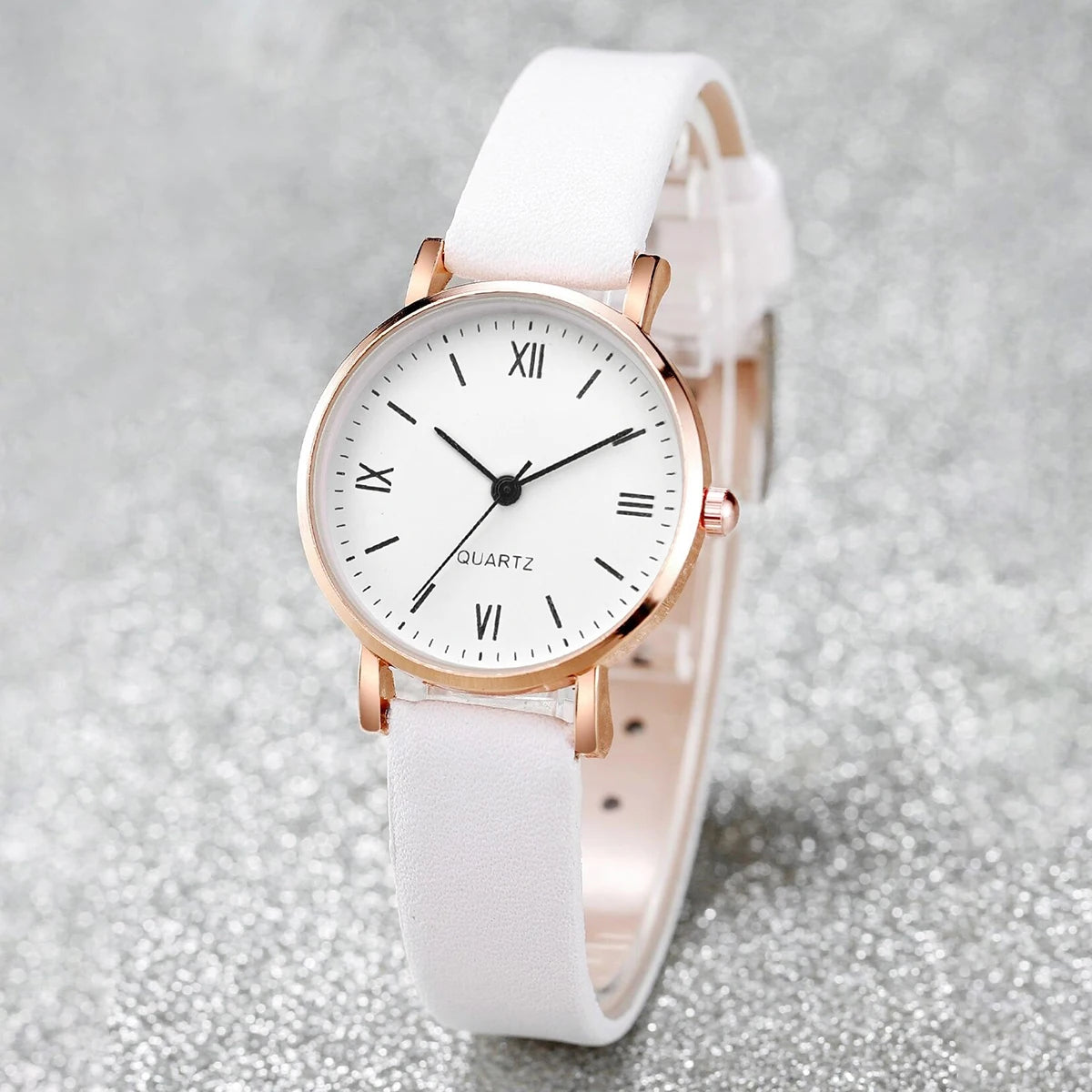 Women’s Small Dial Quartz Watch – Simple Leather Strap Ladies Wristwatch Gift