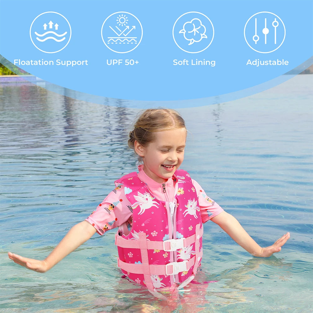 Gogokids Kids Life Jacket – Neoprene Float Vest for Toddlers, Swim Training & Buoyancy Swimwear