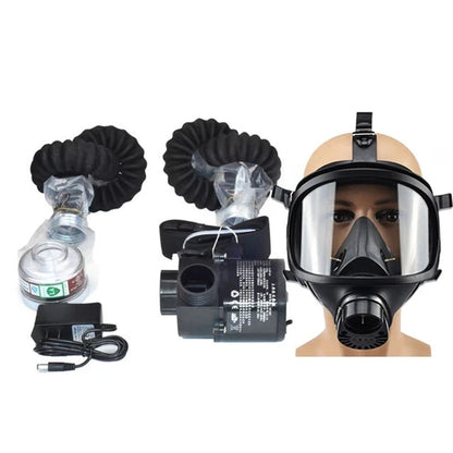 Electric Constant Airflow Full/Half Face Gas Mask – Supplied-Air Respirator for Workplace Safety & Protection