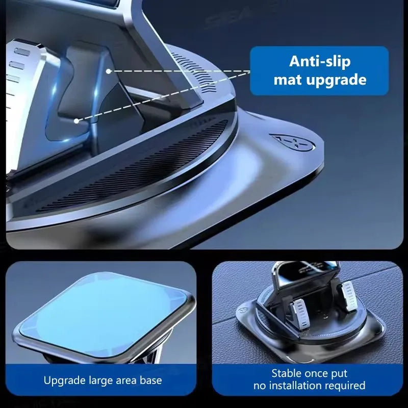 Car Dashboard Phone Holder - Anti-Slip Silicone 360° Rotating Universal Navigation Mount