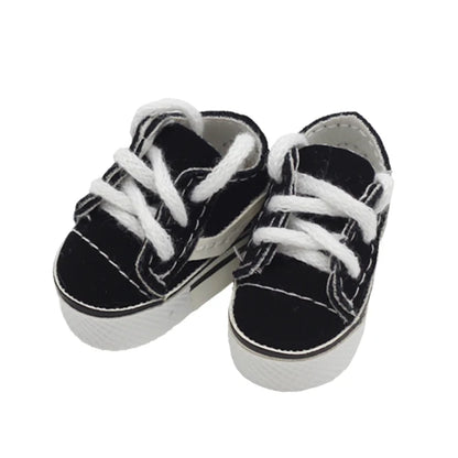 Labubu Doll Sneakers (4x1.8cm) - Shoes for 17cm Macaron Plush, 15cm EXO Cotton, & 1/6 BJD Dolls Accessories