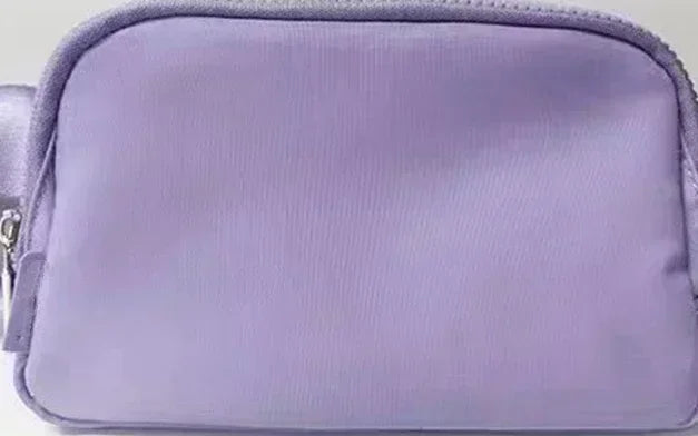 Unisex Fitness Running Waist Bag – Fashionable Sports Bag with Metal Logo, Yoga & Mobile Holder