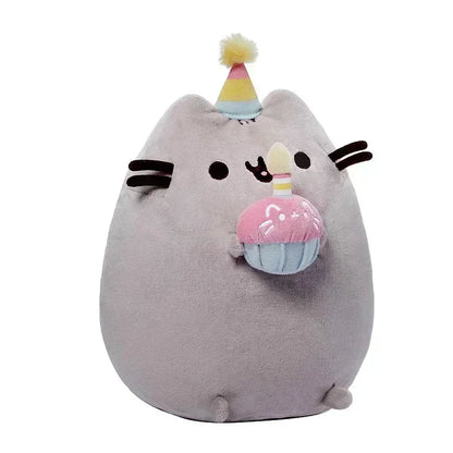 Pusheen Kawaii Cat Plush Toy - Cute Donut, Unicorn, Ice Cream, Pizza, and Cake Stuffed Animal for Gifts and Room Decor