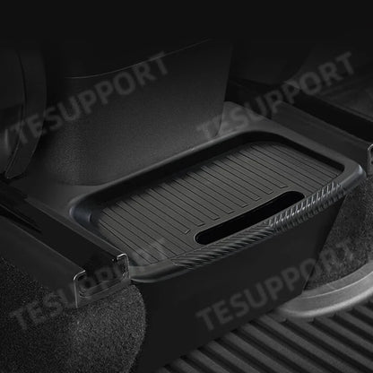 Tesla Model Y 2025 Juniper Rear Seat Storage Box – TPE Backseat Organizer & Trash Bin Accessory