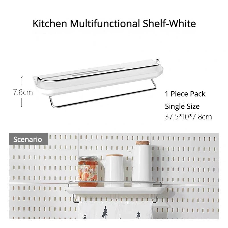 DIY Pegboard Hanging Shelf & Hooks – Wall Organizer for Garage, Kitchen & Room, No-Drill Storage Solution