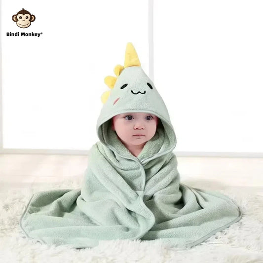 Animal Baby Bathrobe – Soft, Quick-Absorbent Hooded Coral Velvet Sleeping & Cuddle Robe for All Occasions