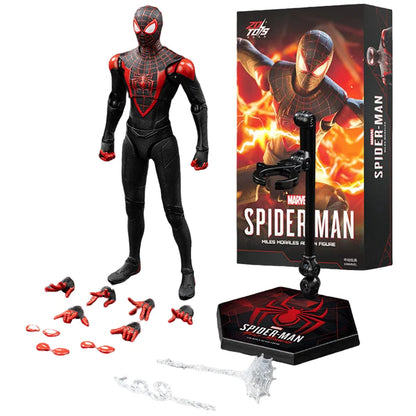 Spider-Man Action Figure - Miles Morales, Scarlet Spider, Hobie Brown & Iron Spider Collectible Toy Gift