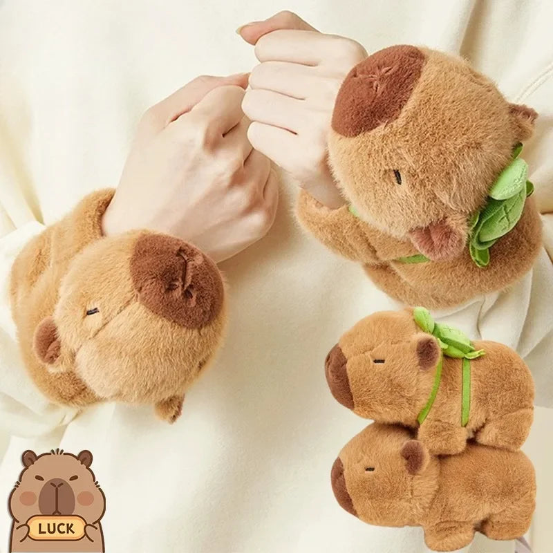 New Capybara Plush Wristband Bracelet – Kawaii Cartoon Cotton Doll Toy for Kids Funny Gift