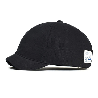 Men's & Women's Short Brim Cotton Baseball Cap – Vintage Casual Dad Hat, Adjustable Trucker Style with Nylon Fastener Tape