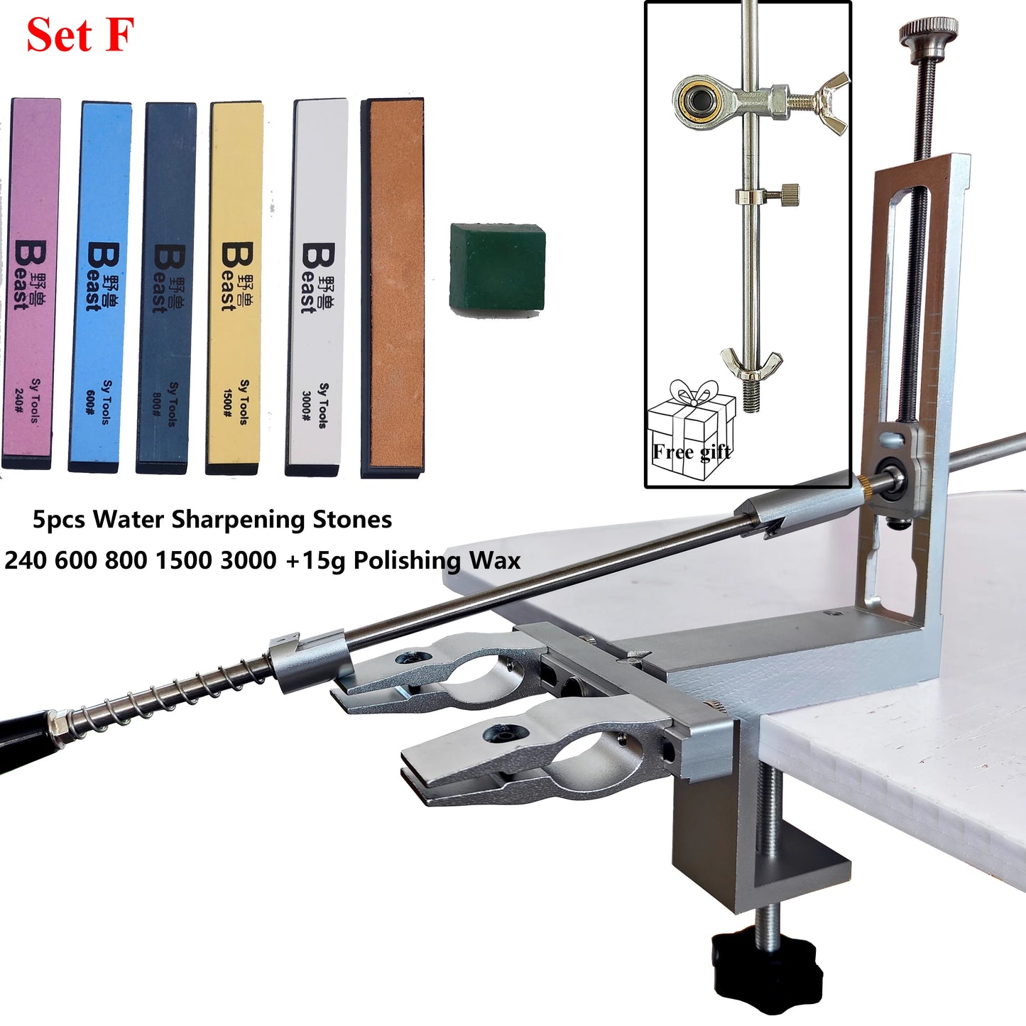 S09 Professional Fixed Angle Knife Sharpener – Apex Knife Sharpening System with Diamond Stones Set for Kitchen Tools