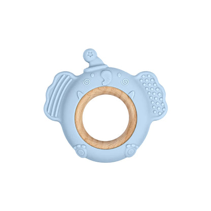 TYRY.HU Silicone Baby Teether - Cartoon Frog & Deer Teething Necklace Pendant for Infant Gum Relief Gift