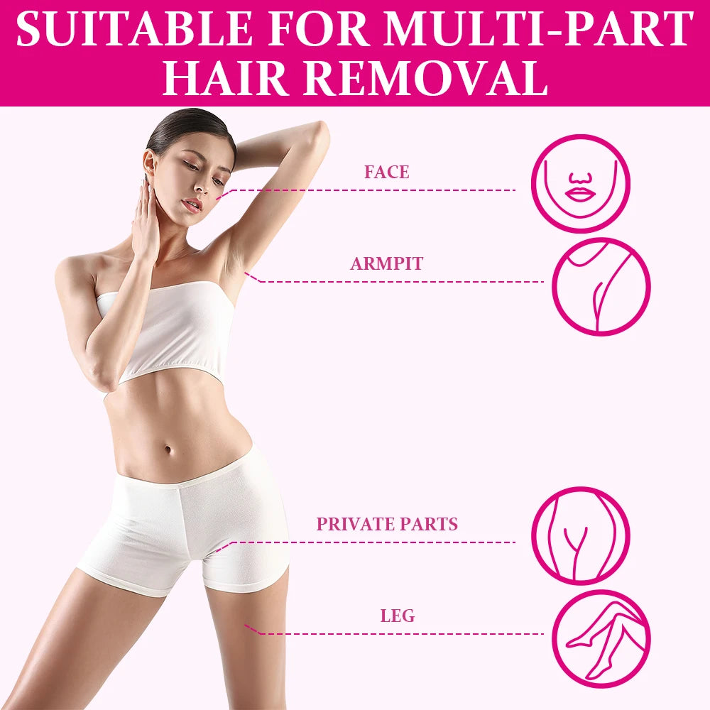 Hair Removal Cream – Painless Epilator for Intimate Areas, Hair Growth Inhibitor for Men & Women, Smooth Body Care Depilatory Cream