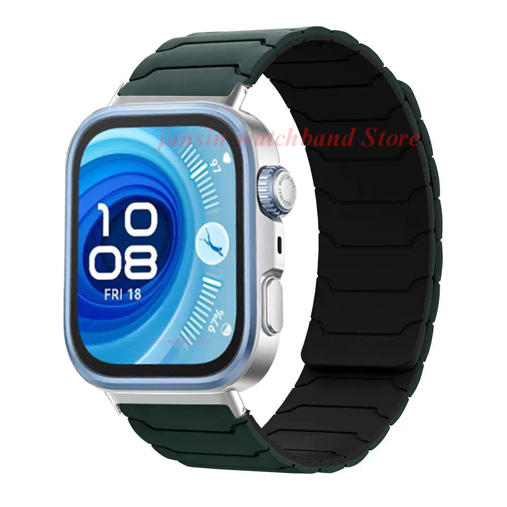 Magnetic Loop Strap for Huawei Watch – Silicone Sports Band for Fit3, Fit4 & Fit4 Pro Replacement Bracelet