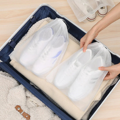 10-Piece Shoe Storage Bag Set: Closet Organizer, Non-Woven Travel Portable Waterproof Pouches - Clothing Classified Hanging Bags