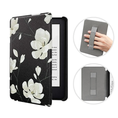 6" Kindle 11th Generation 2024 Case | PU Leather Ebook Cover with Hand Strap & Auto Wake Sleep