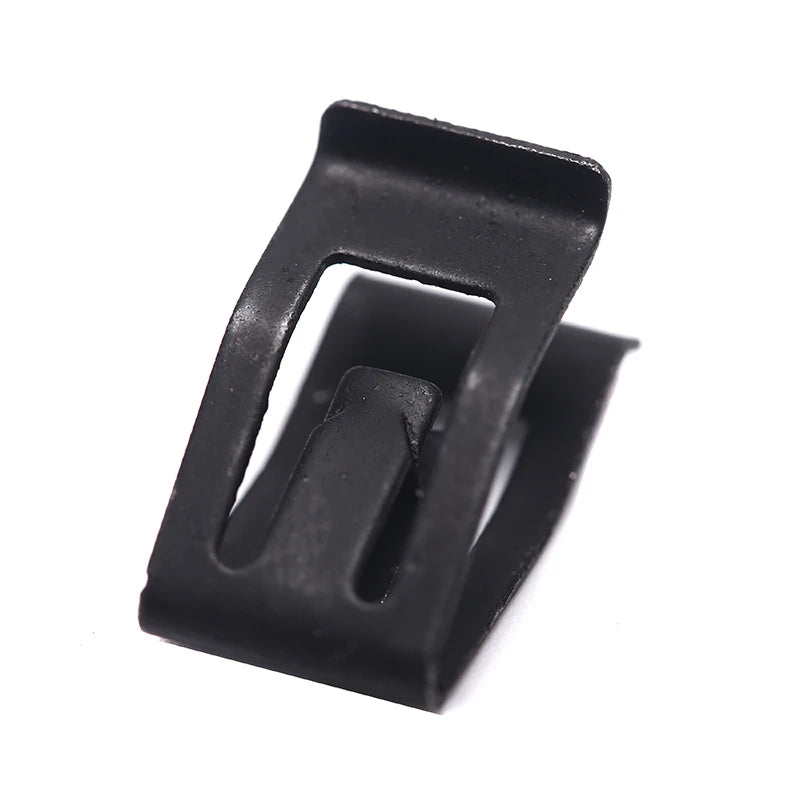 10Pcs Universal Car Front Console Trim Clips - Black Metal Rivet Fasteners for Dashboard Auto Retainer