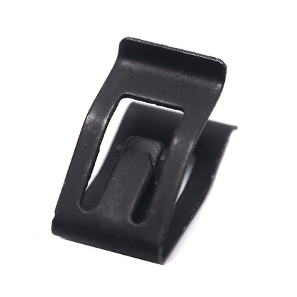 10Pcs Universal Car Front Console Trim Clips - Black Metal Rivet Fasteners for Dashboard Auto Retainer