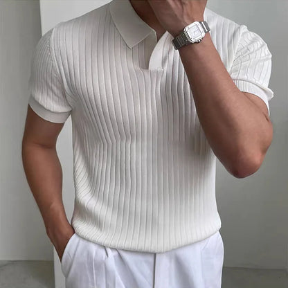 Men's Golf Polo Shirt - Summer Slim Fit Quick Dry Breathable Sports Casual Top