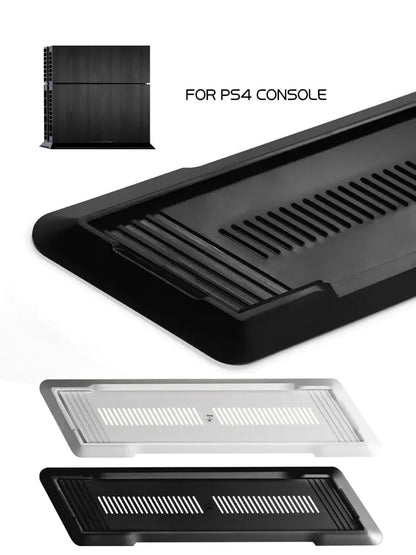 DATA FROG Non-Slip Vertical Stand — Cooling Bracket & Dock Holder for PS4, PS4 Slim, PS4 Pro