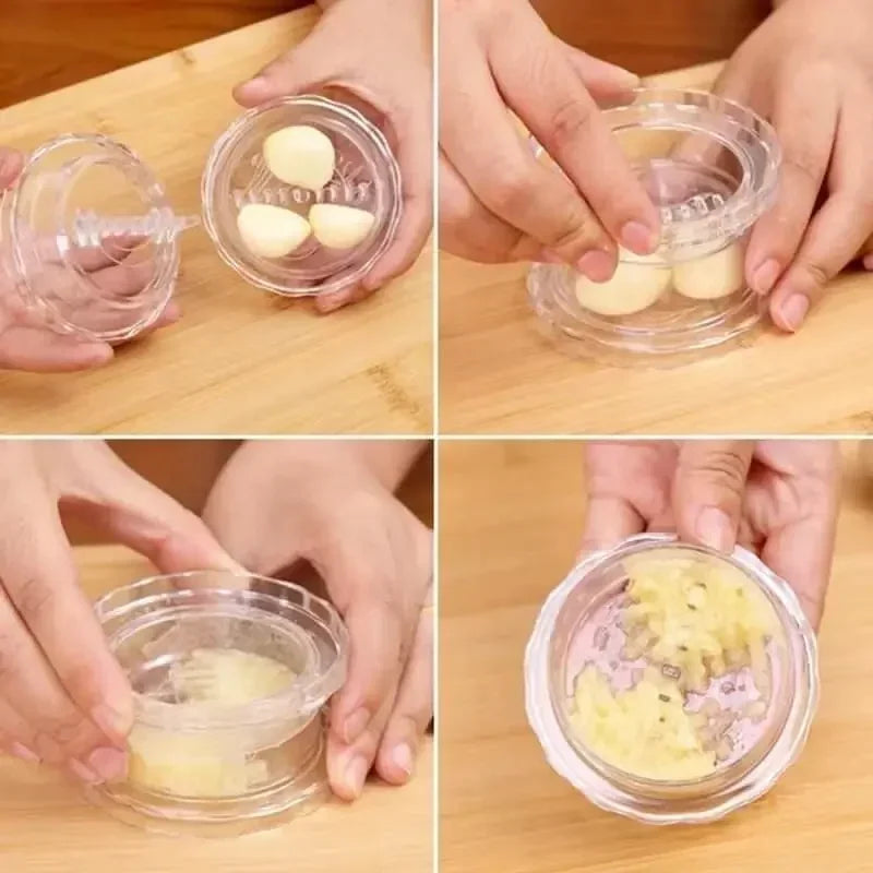 New Multifunctional Manual Garlic Crusher - Roll Press Chopper for Kitchen, Essential Home Gadget and Accessory