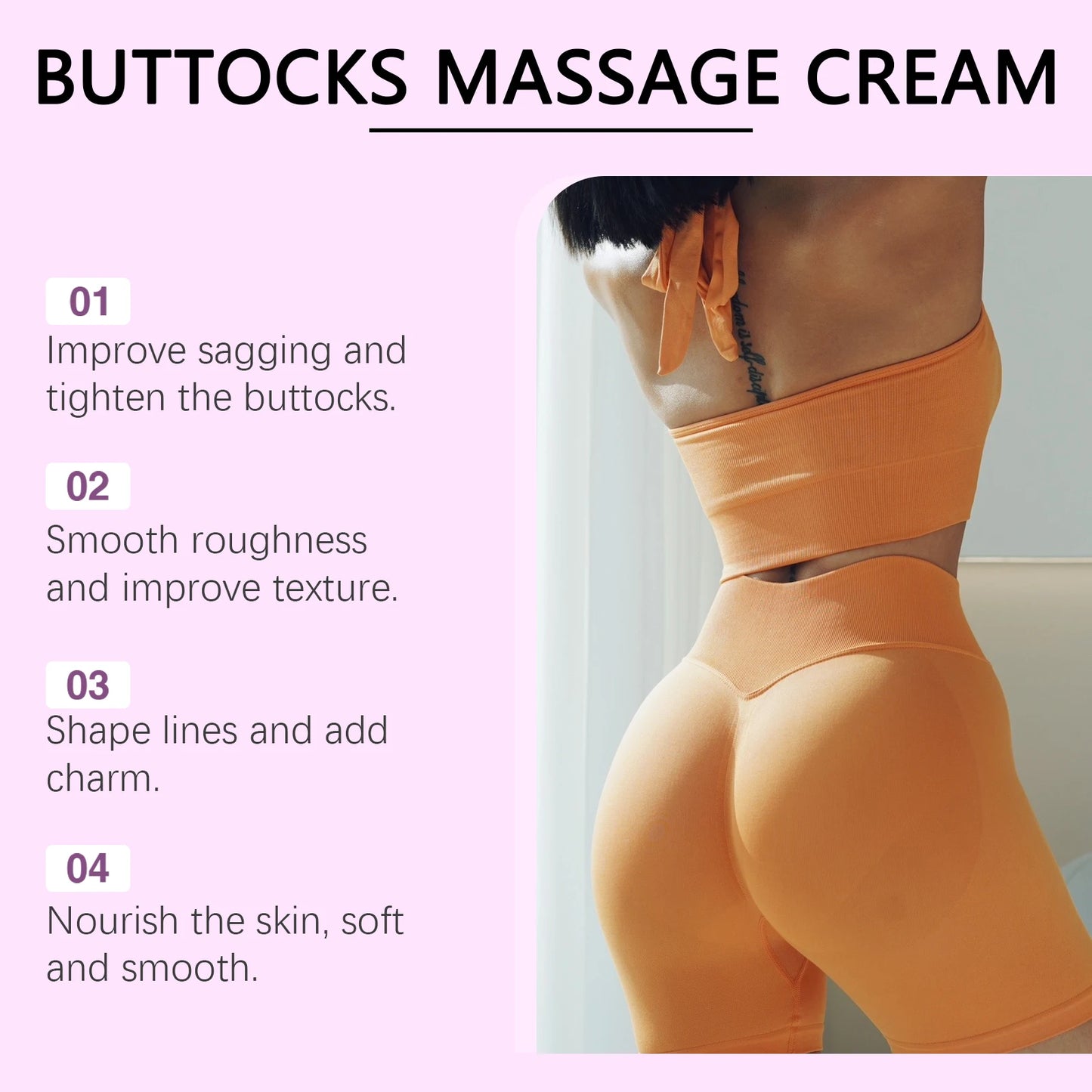 Hip Firming Cream – Skin Tightening & Lifting Body Care, Helps Improve Sagging, Firming Moisturizer for Smooth & Toned Silhouette